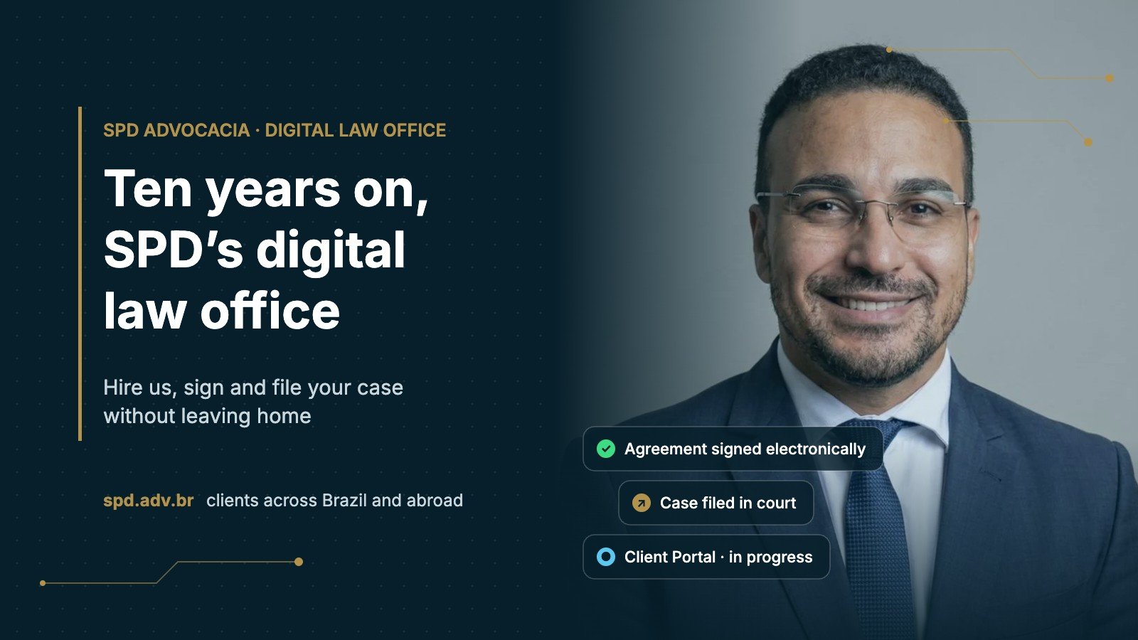Sidnei Pedro Dias and the title Ten years on, SPD’s digital law office