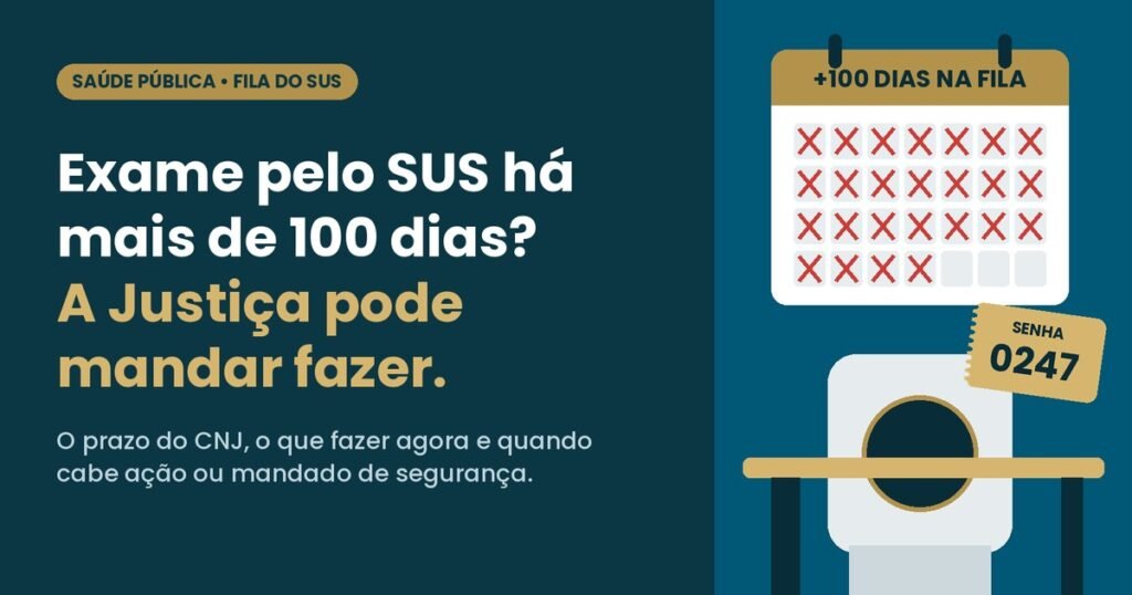 Exame pelo SUS parado há mais de 100 dias? Saiba quando a Justiça pode mandar fazer