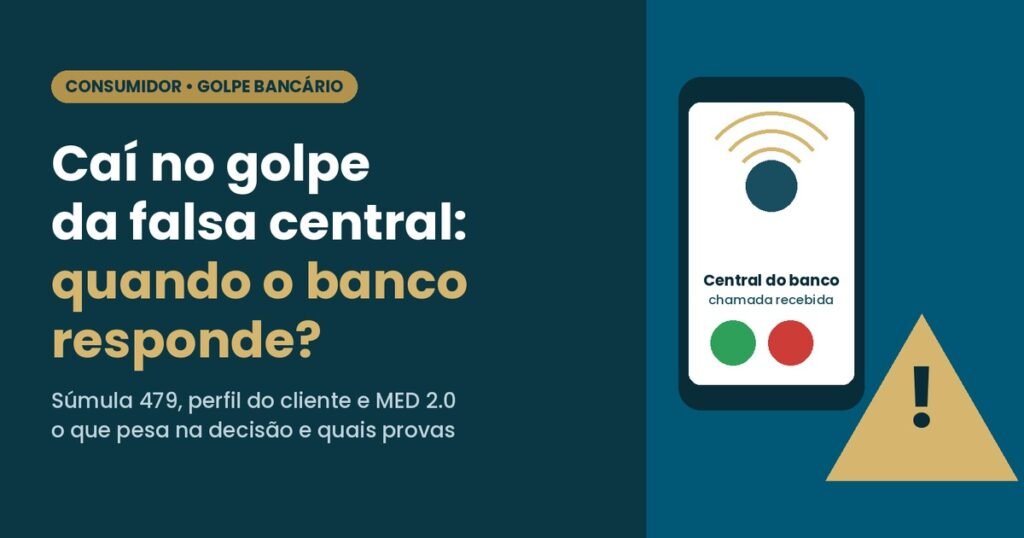 Caí no golpe da falsa central: quando o banco pode responder pelo prejuízo?